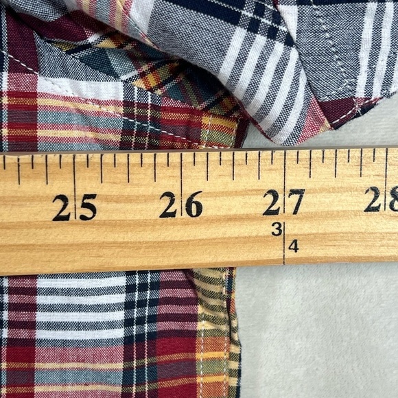 NWT Willis & Geiger Large Plaid Casual Button Indian Madras Patchwork Shirt - Picture 8 of 10